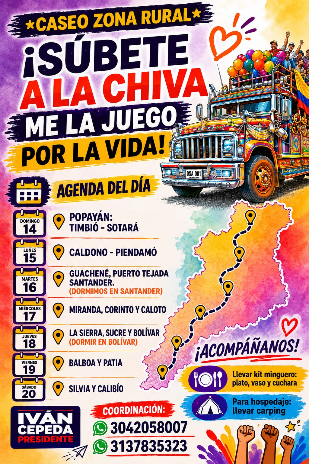 Afiche: ¡Súbete a la Chiva: Me la Juego por la Vida!